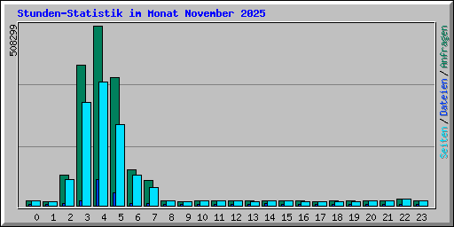 Stunden-Statistik im Monat November 2025